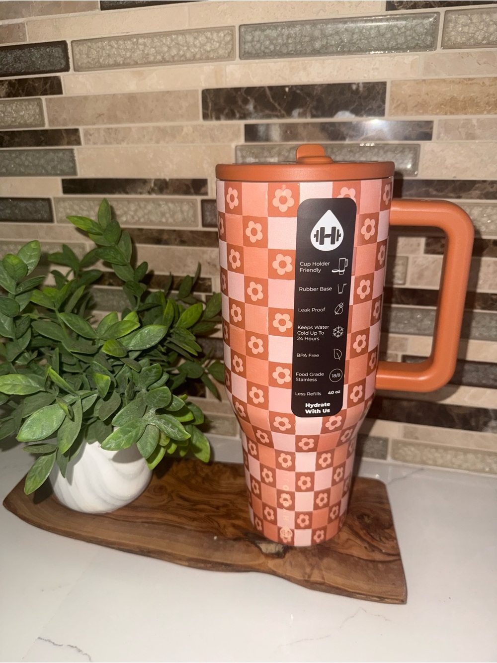 Hydrojug ❌ANTHROPOLOGIE 40 oz traveler PEACHY PETALS